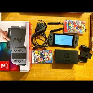 Nintendo switch v1 w/ games